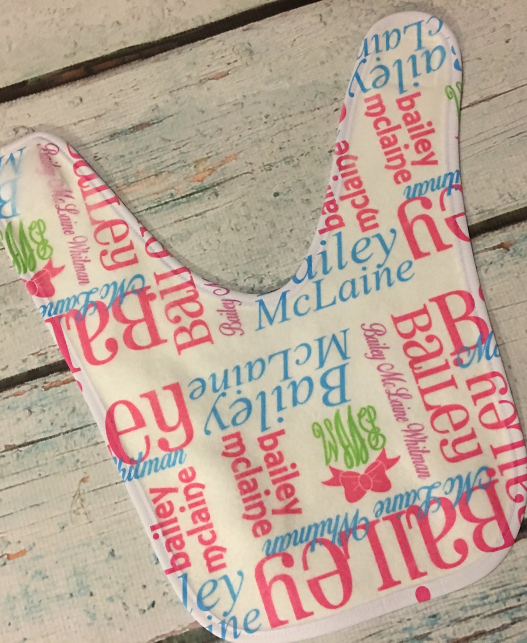 Personalized Baby Bib Monogrammed Bib Name Bib Etsy
