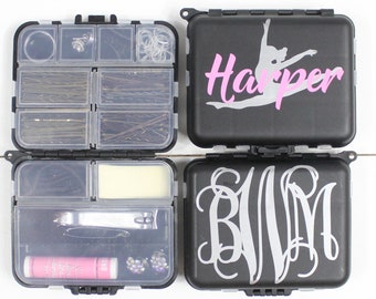 Dance Team Gift - Bobby Pin Case - Mini Hair Kit - Hair Pin Case - Dancer Gift - Dance Competition Gift - Travel Case - Hair Tie Storage