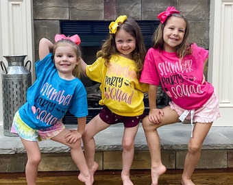 Slumber Party Squad Nail Polish Pajama Set | Slumber Party Shirt | Sleepover Shirt | Custom Sleepover | Monogram | Personalized Tee | Shorts