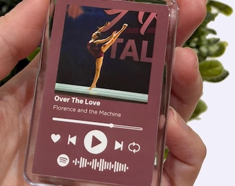 Personalized Music Photo Keychain / Custom Dance Keyring | Customizable Photo Gift for Him/Her | Memory Keepsake Key Ring | Keychain