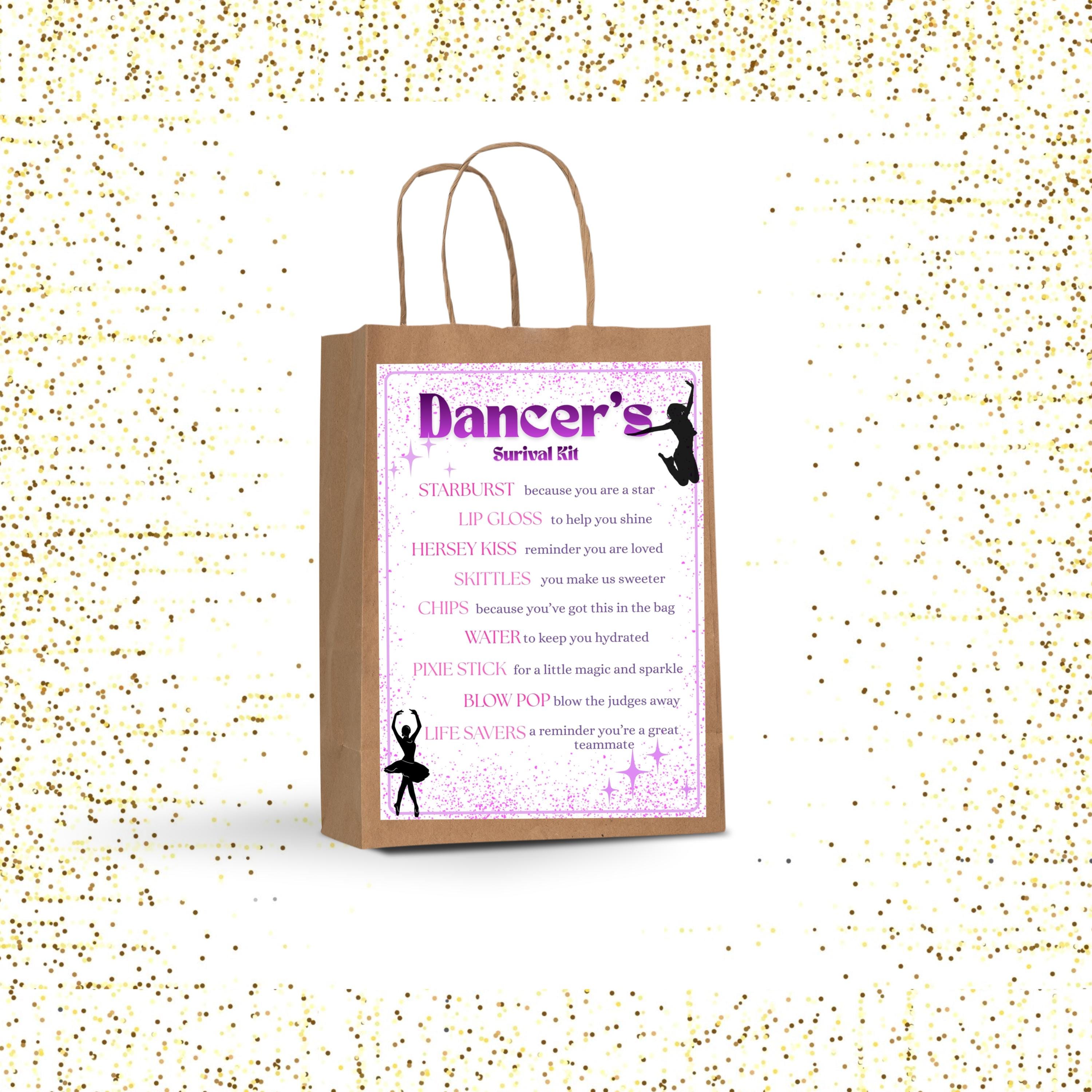 Editable Dance Competition Survival Kit | Gift Bag Tag Printables ...