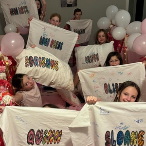 Color me Personalized Pillow Case | Slumber Party | Sleepover Gifts | Sleepover Activity | Party Favor | Craft Project