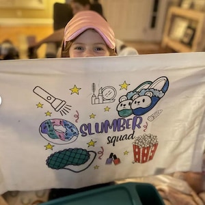 Color me Slumber Squad Pillow Case | Slumber Party | Sleepover Gifts | Sleepover Activity | Party Favor | Craft Project