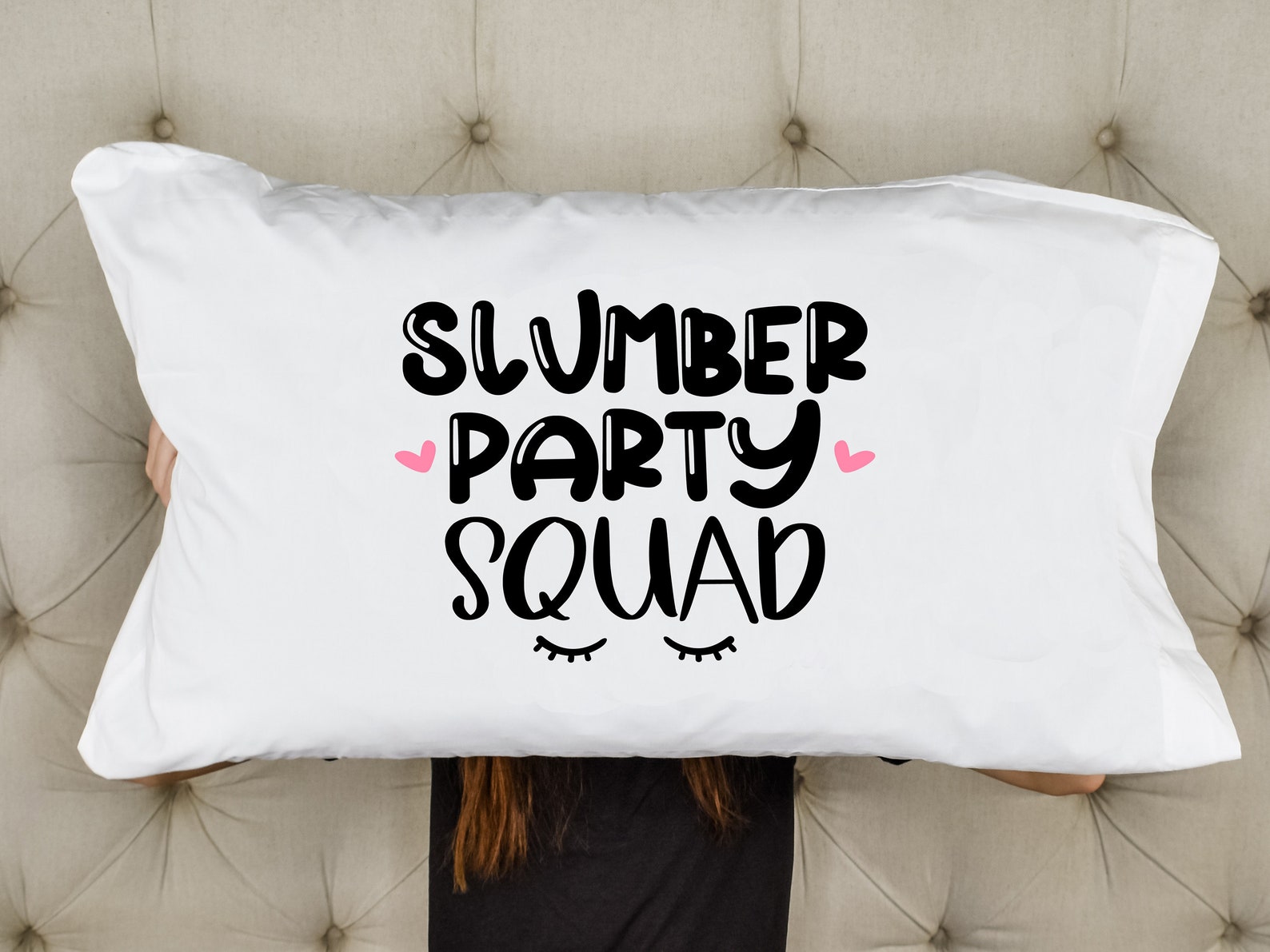 Slumber Party Squad Pillow Case Slumber Party Sleepover Etsy