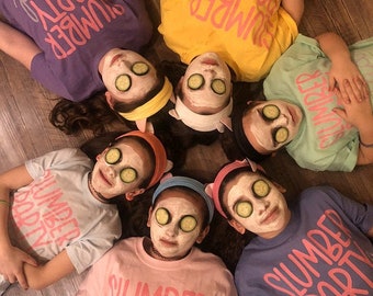 Slumber Party Squad Pajama Set | Slumber Party Shirt | Sleepover Shirt | Custom Sleepover | Monogram | Personalized Tee | Shorts