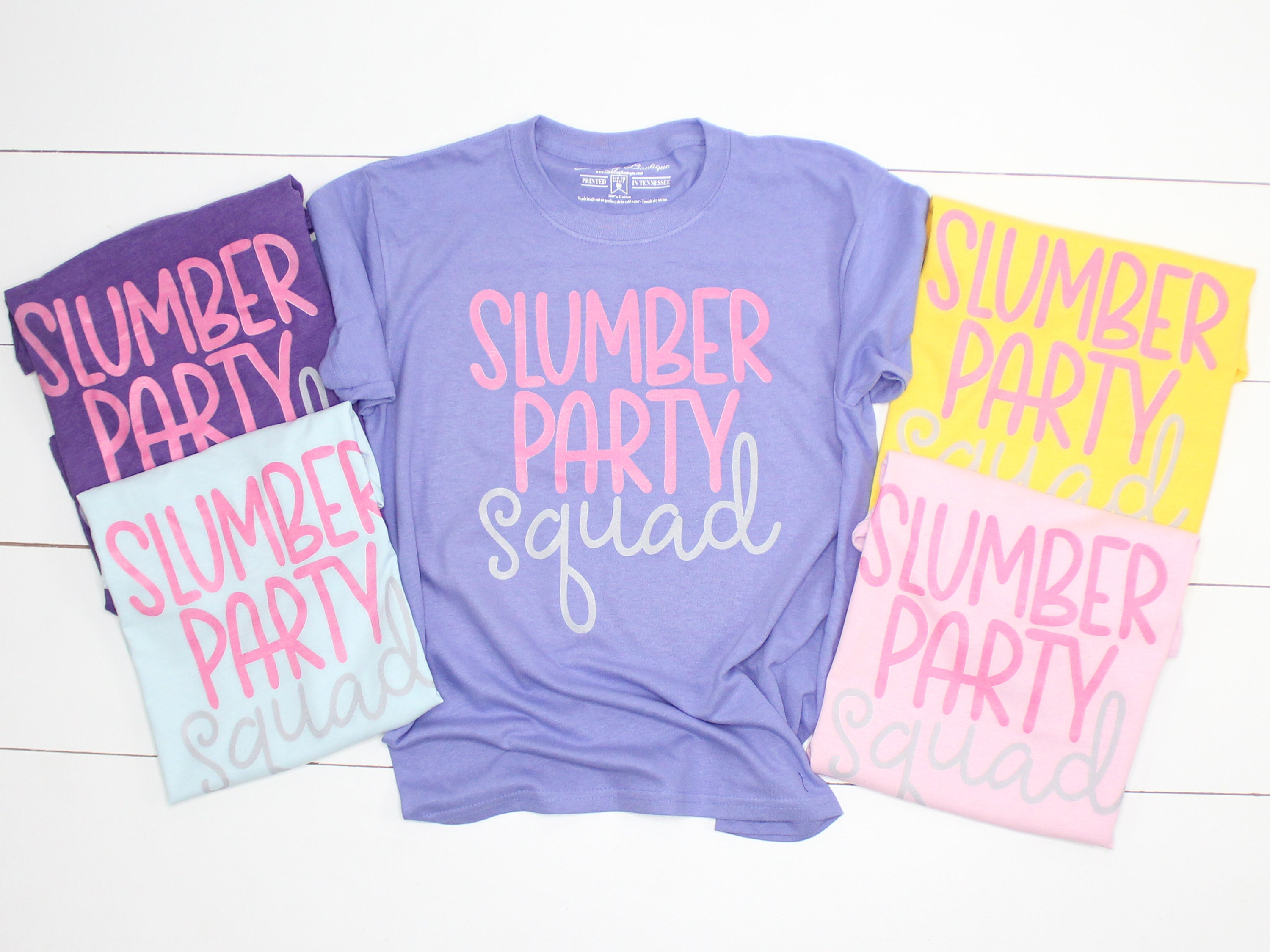 Slumber Party Squad Pajama Set Slumber Party Shirt | Etsy