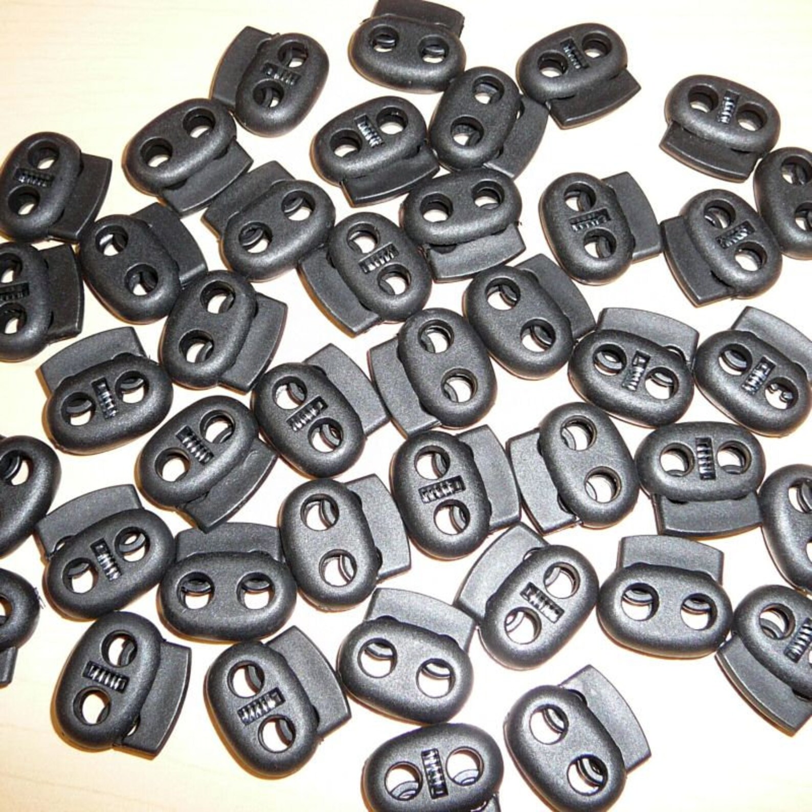 100 Cord Adjusters Drawstring Toggle Cord lock Dual Hole Etsy