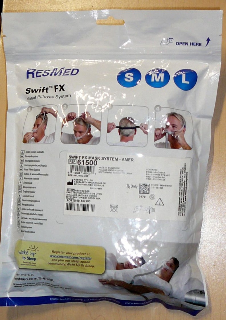 Resmed Swift FX Nasal Pillows System 61500 Etsy