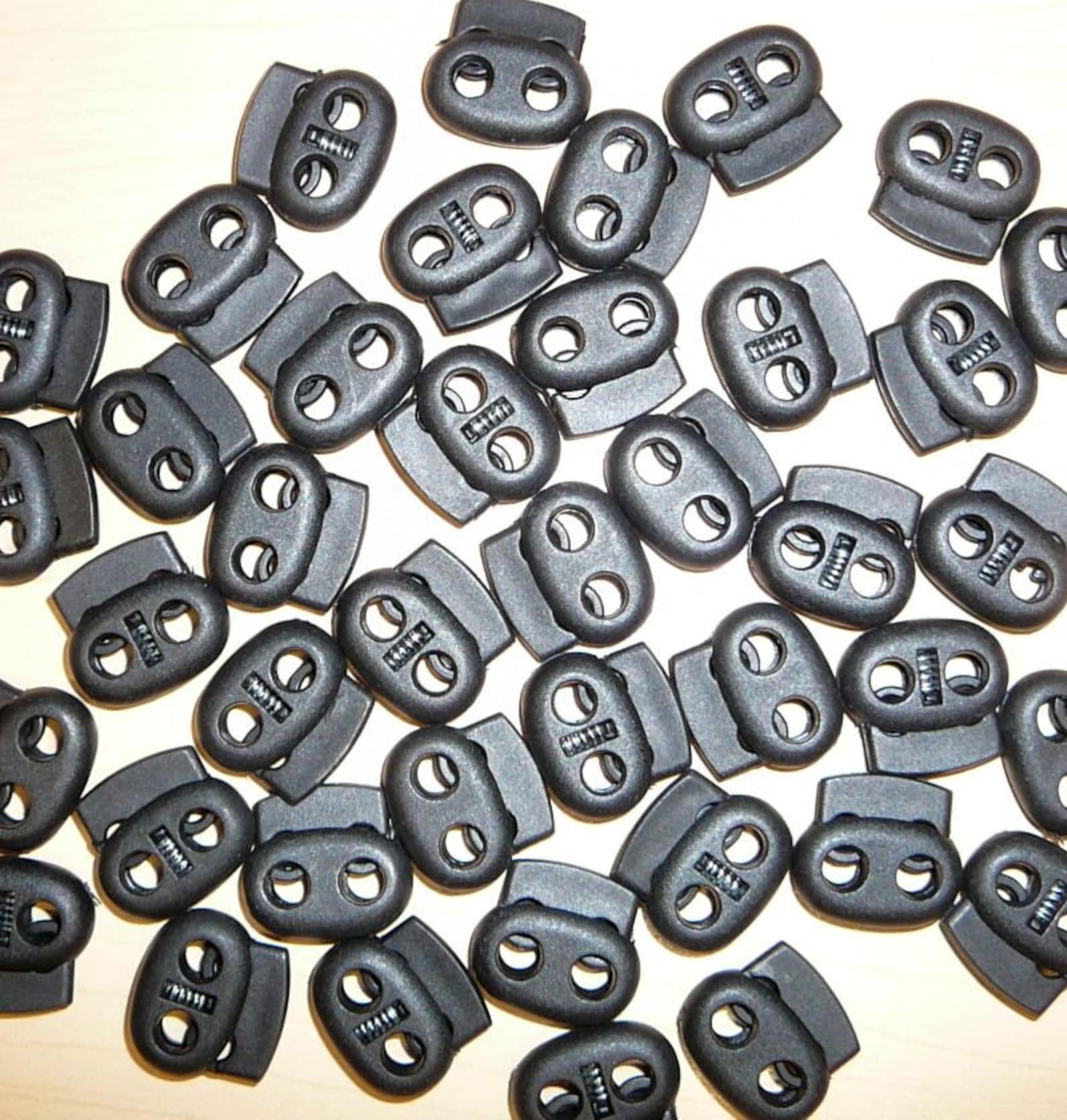 100 Cord Adjusters Drawstring Toggle Cord lock Dual Hole Etsy