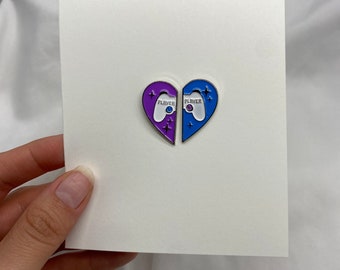 Player One Player Two Partner Best Friend Enamel Pin