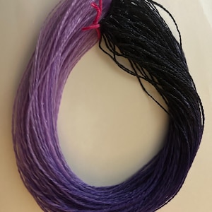 Hielo púrpura - Trenzas de crochet/Conjunto completo/Torsión plana ombré/Hecho a pedido/Extremo único