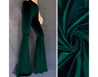 womens green velvet pants
