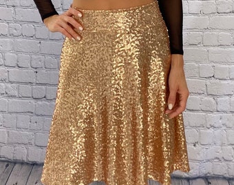 Versatile Womens Sequin Circle Skirt | Perfect for Parties or Evening Events