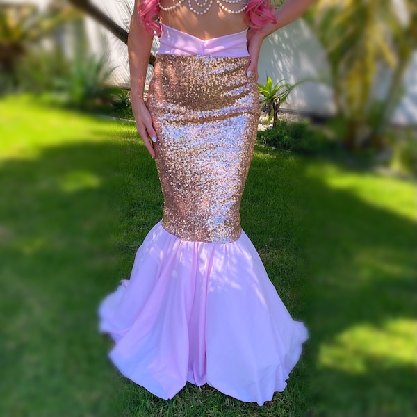 Tie & Dye Mermaid Scuba Skirts (Pink)
