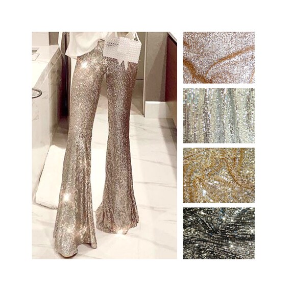 glitter flowy pants