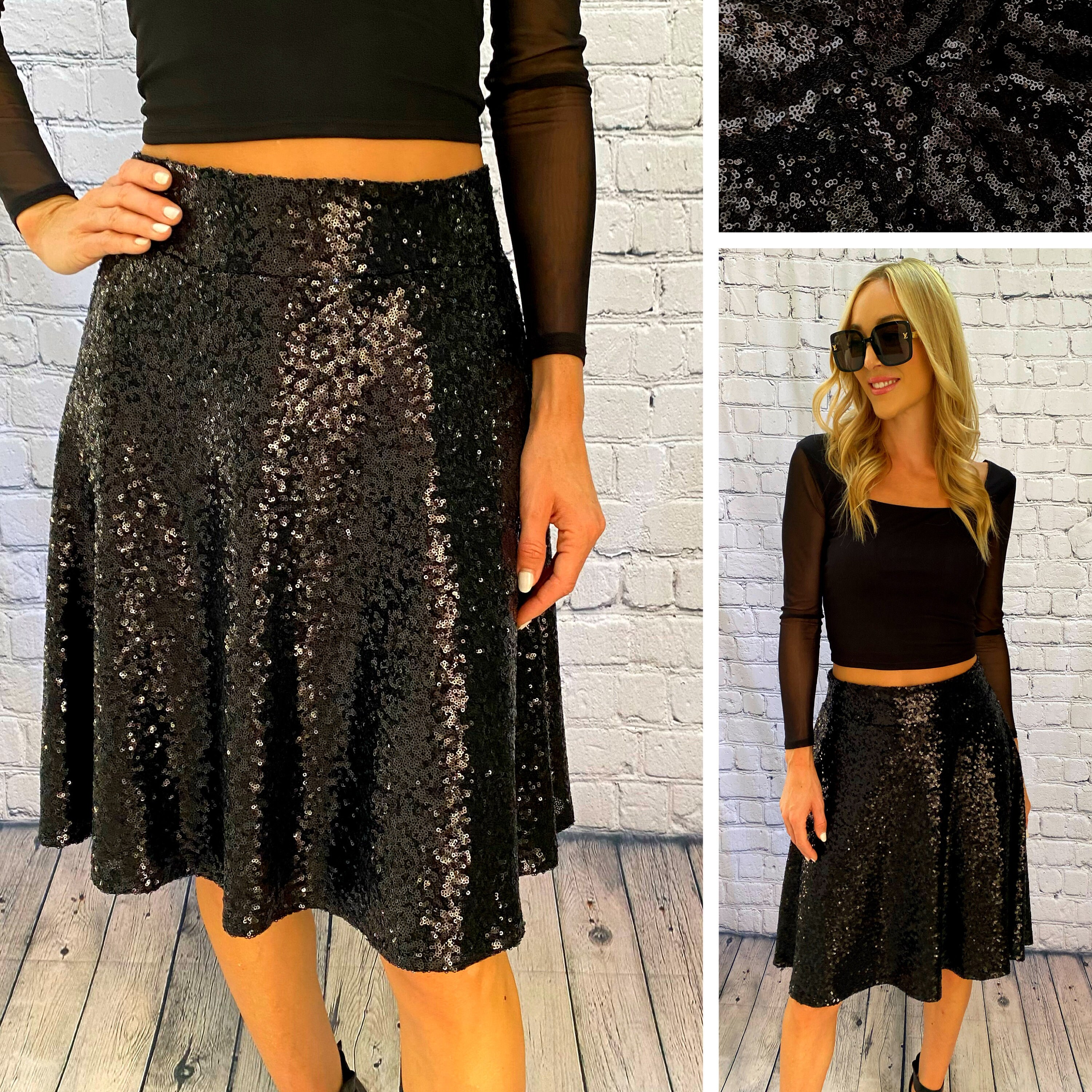 Sequin Mini A-Line Skirt