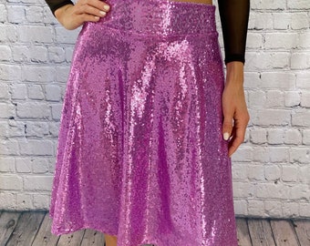 Elegant Womens Sequin Circle Skirt | Shimmering Sparkle for Special Occasions