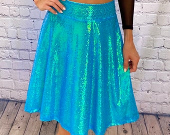 Elegant Womens Sequin Circle Skirt | Shimmering Sparkle for Special Occasions