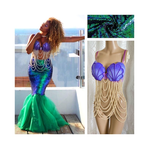 Adult Mermaid Costume, Made by the Original Designer, Ariel Halloween Costume, Each Item Sold Separate