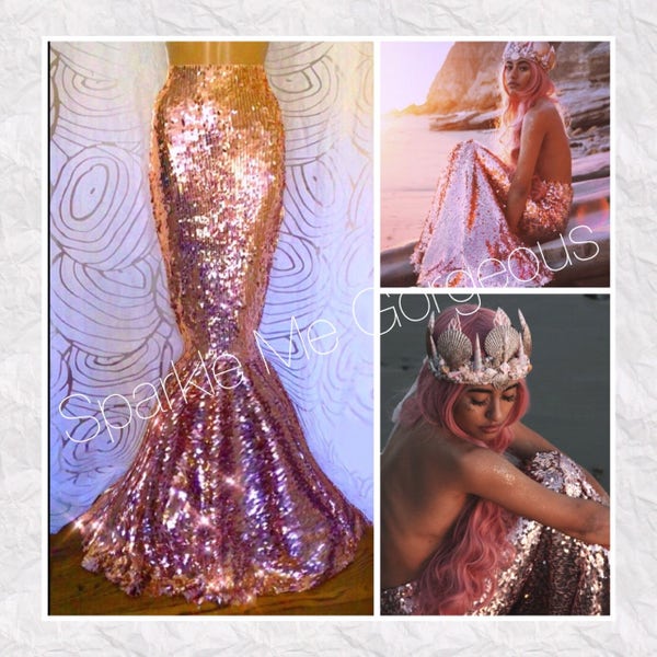 Pink mermaid tail skirt Halloween costume