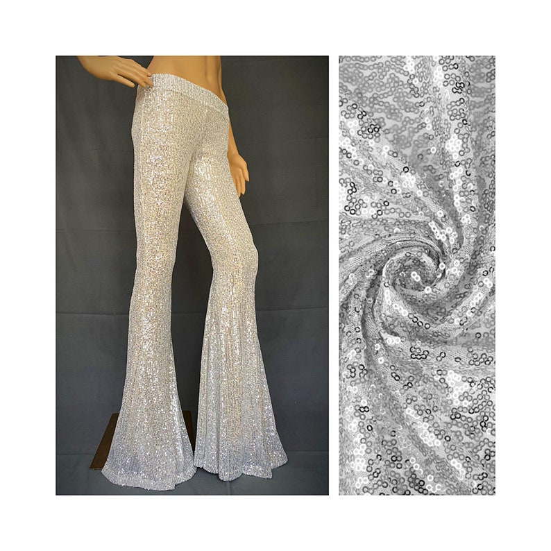 sequin bell bottom pants