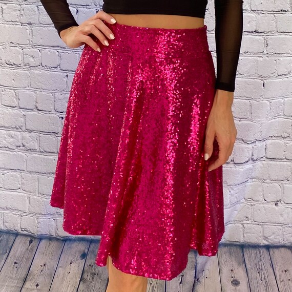 Sequin skirt cheap knee length
