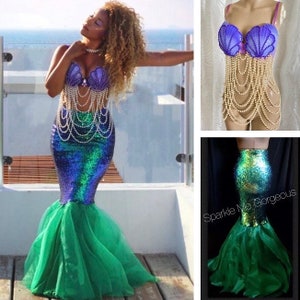 Adult Mermaid Costume, Made by the Original Designer, Ariel Halloween Costume, Each Item Sold Separate