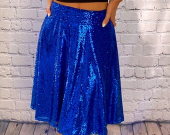 Handcrafted Sequin Circle Skirt for Women | Glittering Style and Comfort