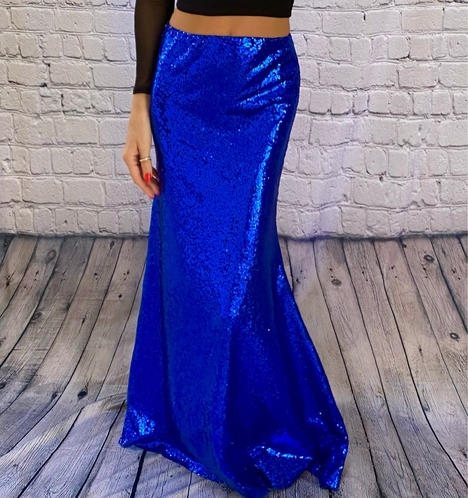 Mermaid sequin maxi skirt cheap