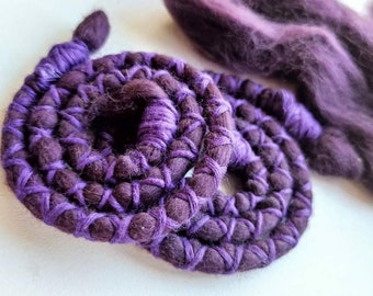 Dreadlock Woolly Tie - VIOLET • Dreadlock Tie Dread Tie Bendable Tie Spiral Locks Dreadlock Accessories Hair Wrap Hair Tie Gift Lila