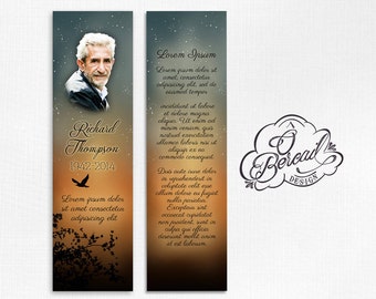 blue hydrangea celebration of life funeral bookmarks etsy memorial bookmarks