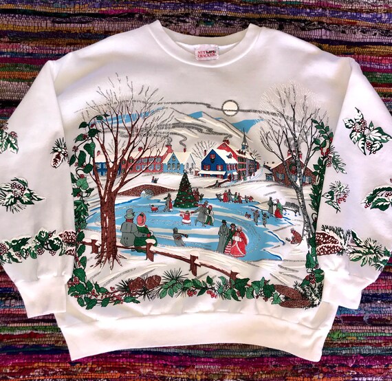 Vintage Christmas Sweatshirt, Vintage Sweatshirt,