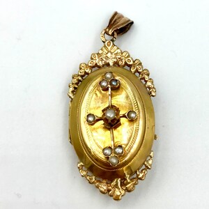 Antique Victorian 18k Solid Gold Locket With Seed Pearls. - Etsy