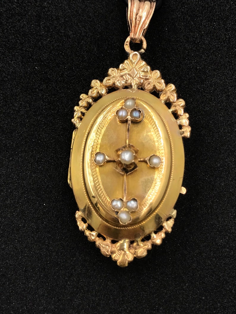 Antique Victorian 18k Solid Gold Locket With Seed Pearls. - Etsy