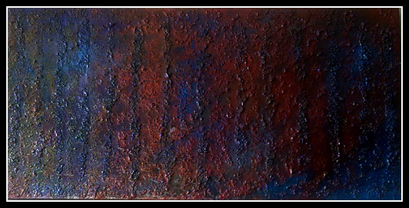 Encaustic Acrylic Painting Clear Resin 36 X 18 Etsy