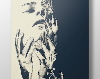 Hands That Mould Illustration - High Quality A3 / A2 Print