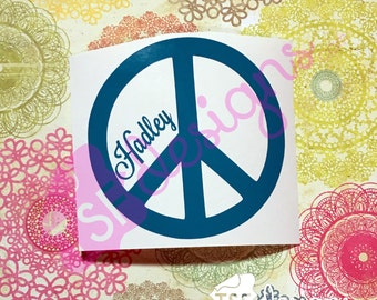 Peace Sign With Name