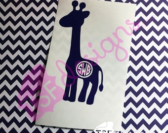 Girafe avec décalque Monogram