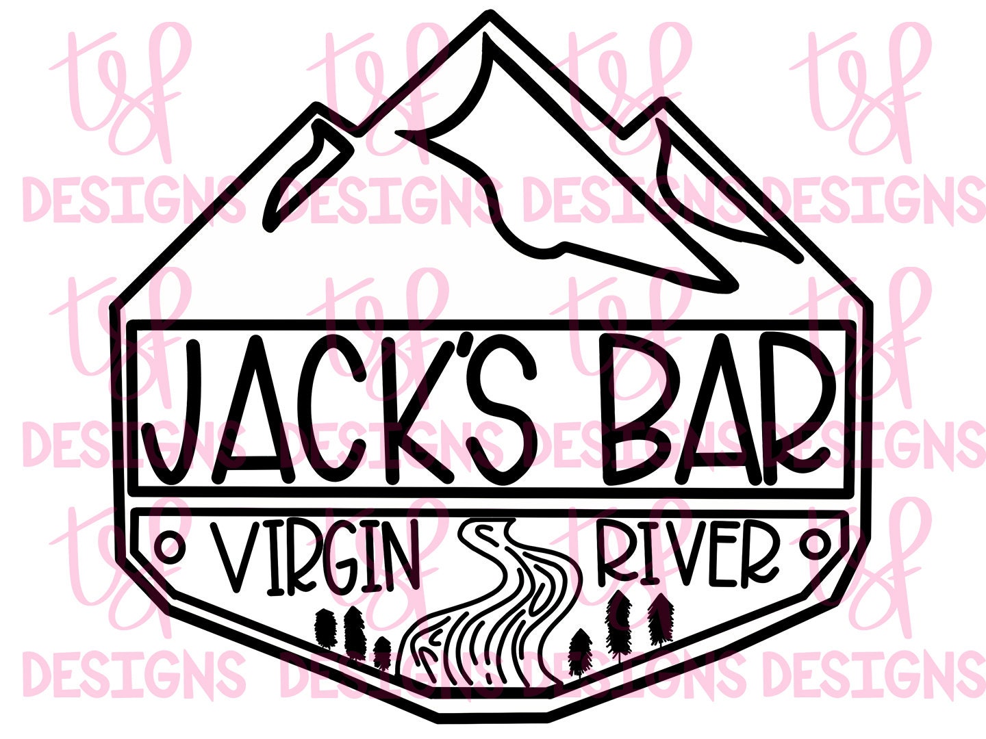 Jack's Bar Virgin River PNG Sublimation Digital Etsy UK