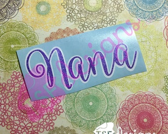 Double Layer Glitter Name decal