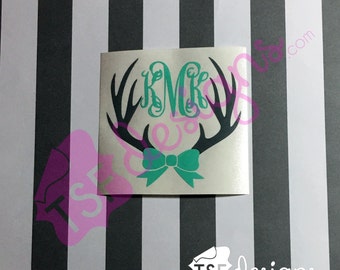 Deer Antler Monogram w/ Bow