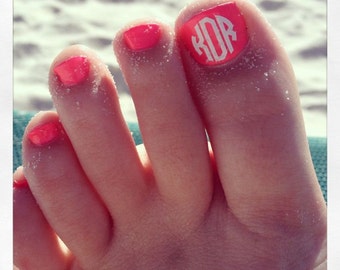 Toenail Monogram Decals