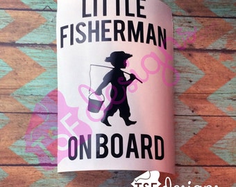 Autocollant Little Fisherman On Board