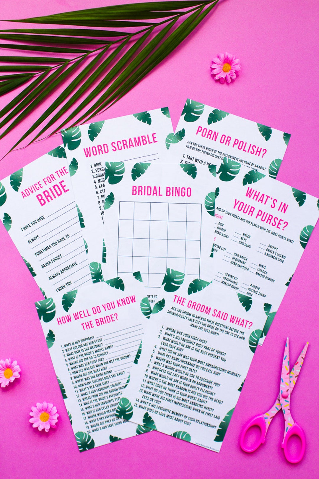 Printable Bridal Shower Games, Bachelorette Party, Digital, Hen Party ...