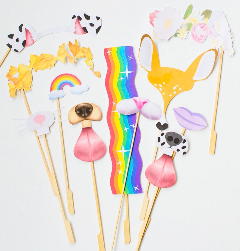 Snapchat Filters Photo Booth Props Wedding Photo Booth Props Etsy