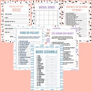 Printable Bachelorette Party Games,confetti Bridal Shower Games,hen ...
