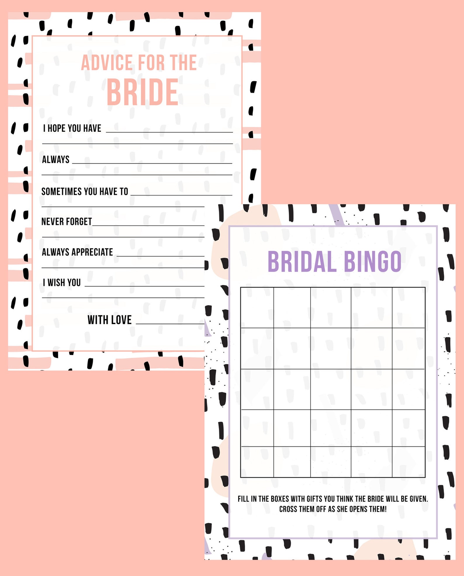 Printable Bachelorette Party Gamesconfetti Bridal Shower | Etsy
