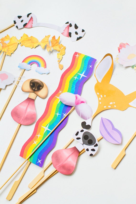 Snapchat Filters Photo Booth Props Wedding Photo Booth Props Bridal Shower Props Hen Party Props Bachelorette Party Props