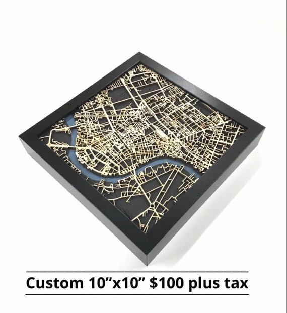 Custom 10”x10” map, name your location and we will crest you a totally unique creation just for you.