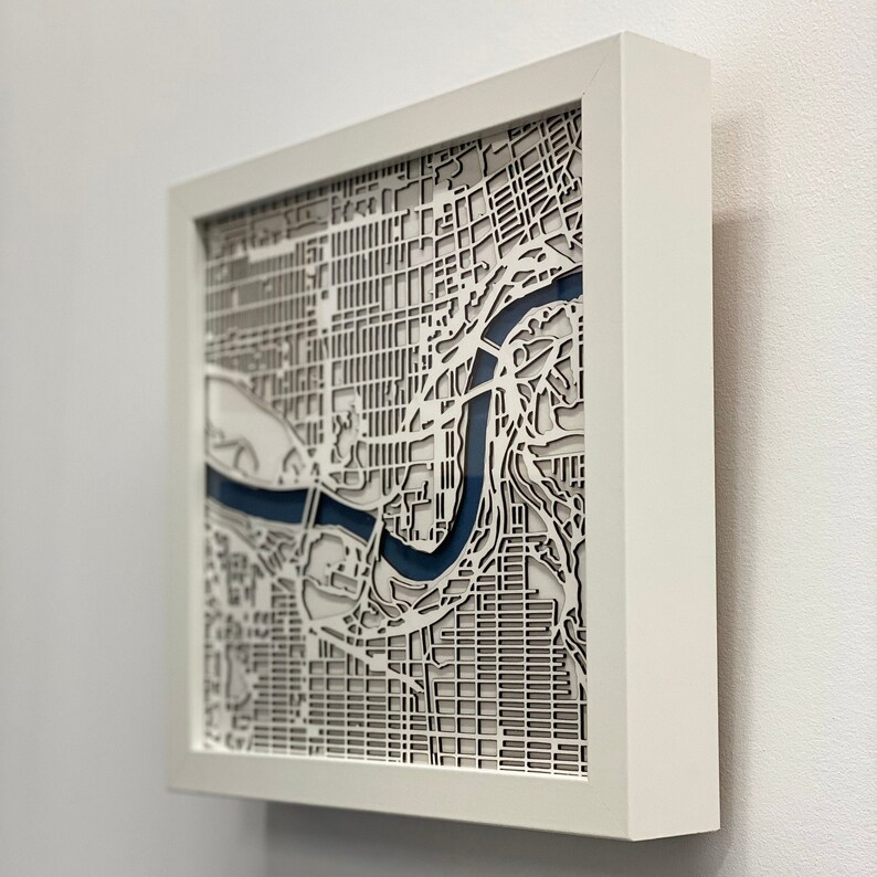 Edmonton Wood Cut Map Edmonton Laser Cut Maps Wooden City Etsy